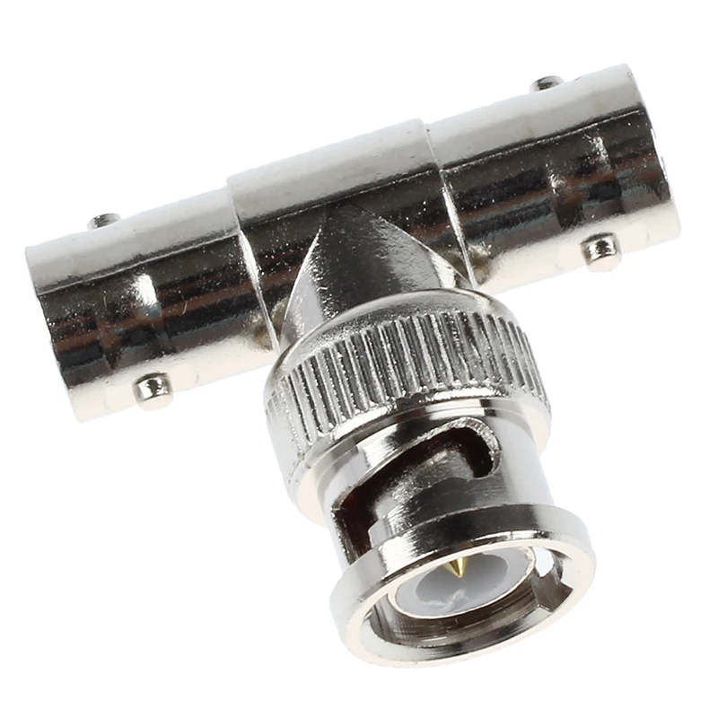 

Silver T - type BNC 2 distribution adapter Connector male / female / female