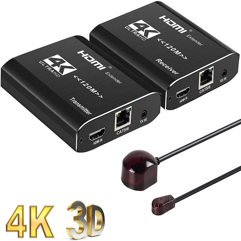 

Factory price 3D 1080P 4K 120M HDMI Extender Repeater by CAT5e and CAT6 Cable