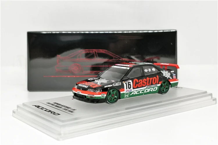 1: 64 INNO64 HONDA ACCORD#16 MUGEN CASTROL JTCC 1996 гоночный литой под давлением модель автомобиля