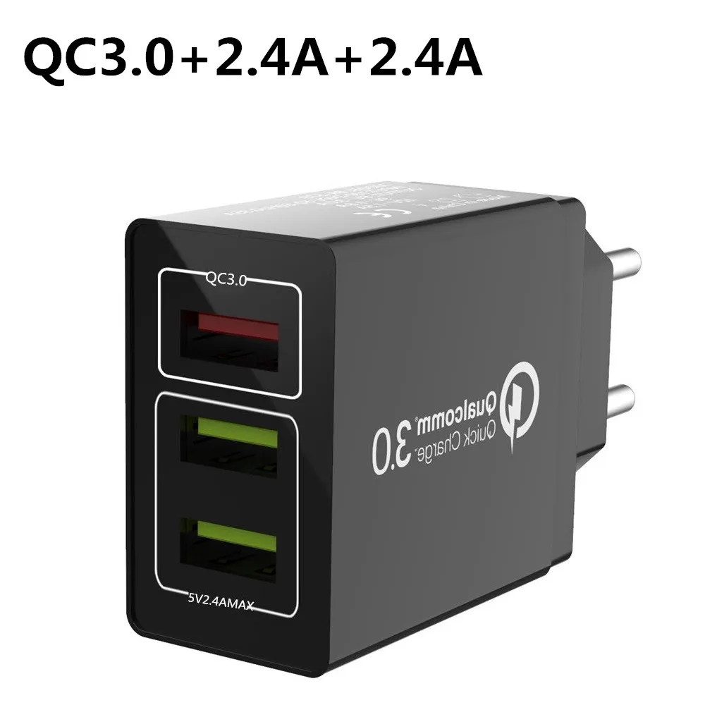 PD 48 Вт Быстрая зарядка QC 3,0 4 usb type C зарядное устройство для xiaomi 10 9 Apple Mac Phone 11 Pro Airpower зарядное устройство - Тип штекера: QC3.0 3USB