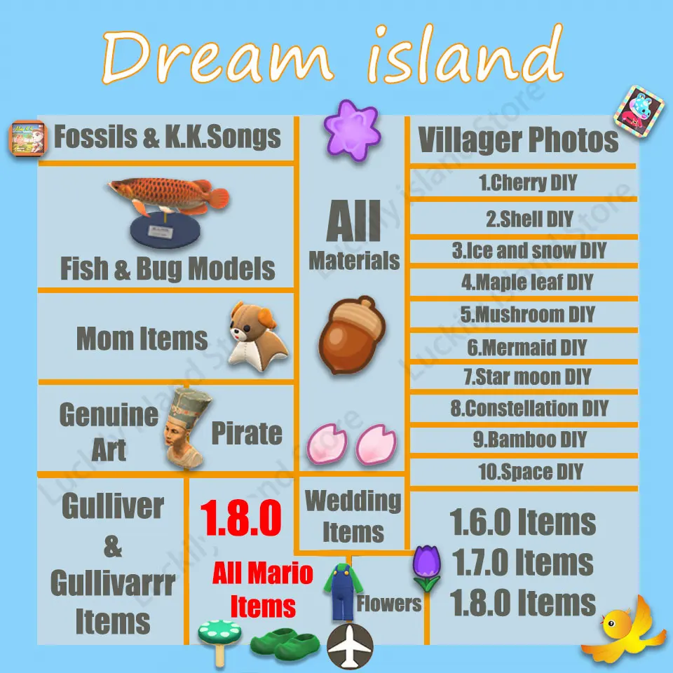 

Animal Crossing New Horizon Carnival 1.8.0 Live fish and insects in Museum dream island Unlimited number of flights Mario items