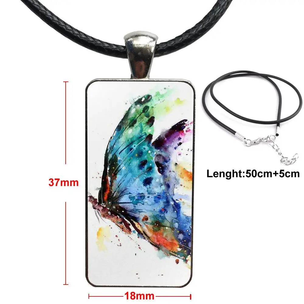 

Animal Watercolor For Girls Statement Maxi Fashion Necklace Handmade Rectangle Shape Choker Necklace Jewelry Multi Designs