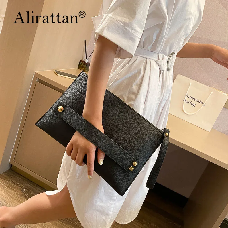 

Alirattan 2023 New Clutch Bag for Women PU Leather Trendy Female Casual Personalized Envelope Bag Bolsa Feminina