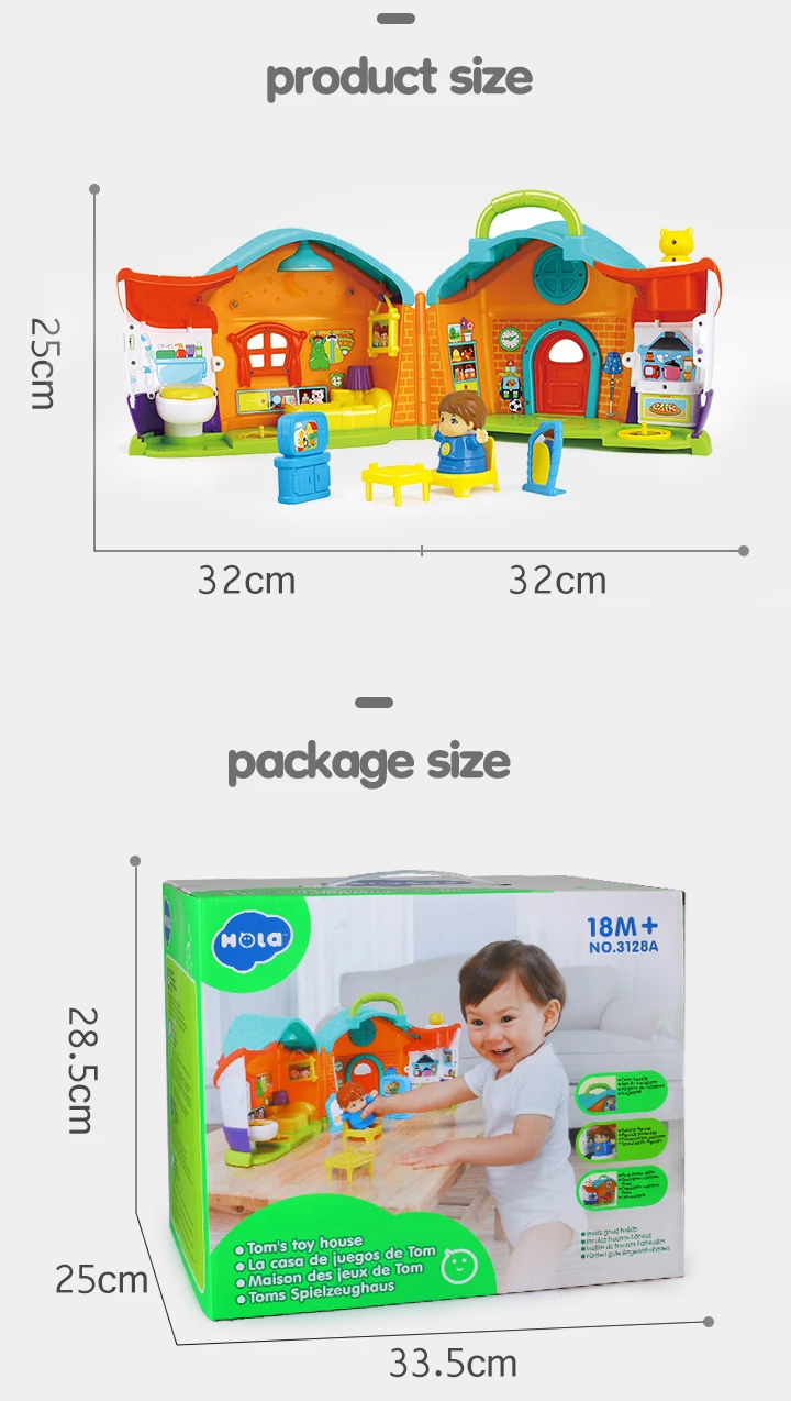 HOLA 3128A миниатюрная мебель для дома, аксессуары для кукольного домика, игрушки, набор деревянной мебели, куклы для детской комнаты, игровой подарок