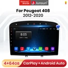 Магнитола Junsun V1 Pro, мультимедийный проигрыватель с 4G радио и GPS, на Android 9,0, 4 Гб ОЗУ, 64 Гб ПЗУ, для Peugeot 408, 308, 308S, 2012 -2020, типоразмер 2DIN