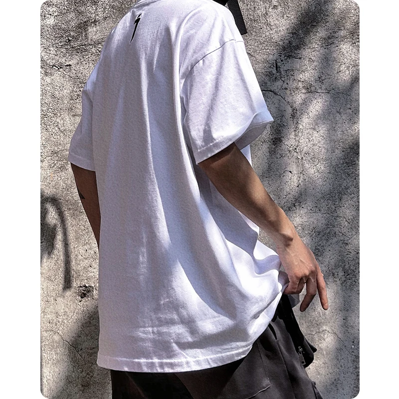 

New summer Men's clothes Harajuku Keep away short sleeve T-shirt printing Chinese characters loose comfortable Tee michalkova