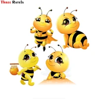 three ratels ftc 665 cartoon beatiful lovely honey bee wall bedroom computer auto car sticker decoration
