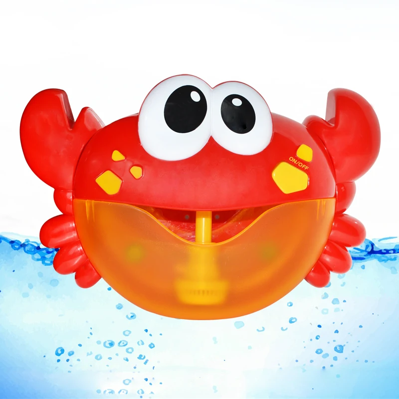 

Blowing Bubble Frog&Crabs Baby Bath Toy Bubble Maker Swimming Bathtub Soap Machine Toy for Children With Music Water Toy