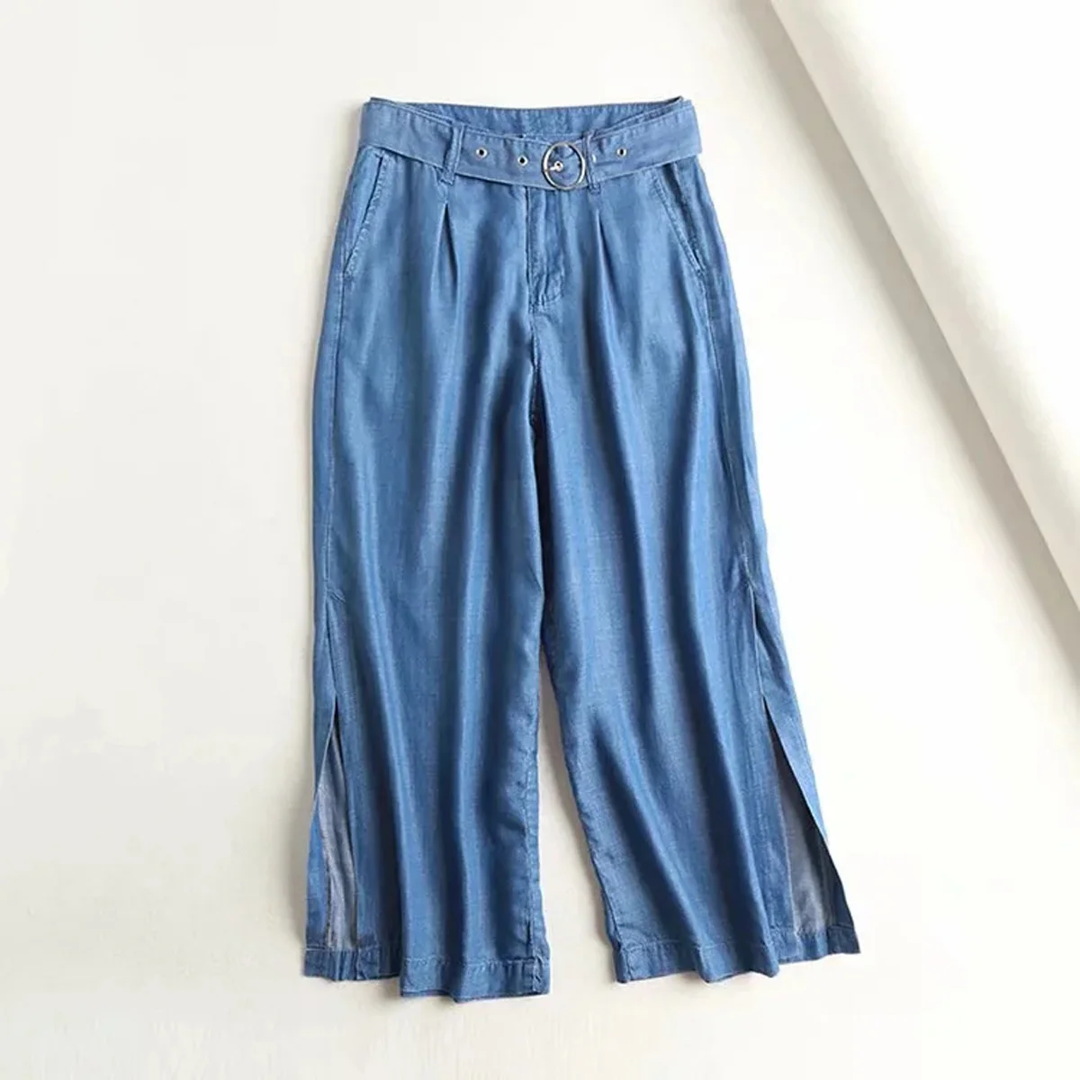

Casual Solid Maxi Wide Leg Pants DLZK116