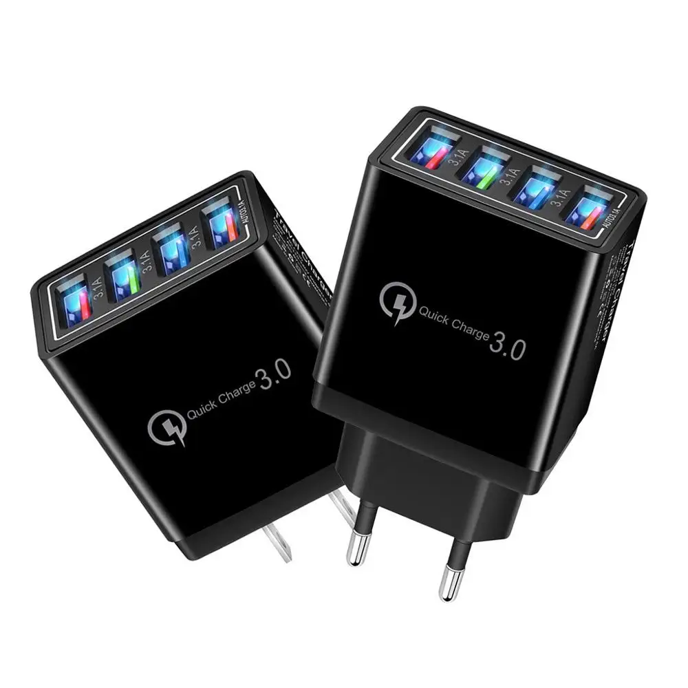 4 порта быстрой быстрое зарядное устройство QC 3 0 USB Hub 3.5A адаптер питания США