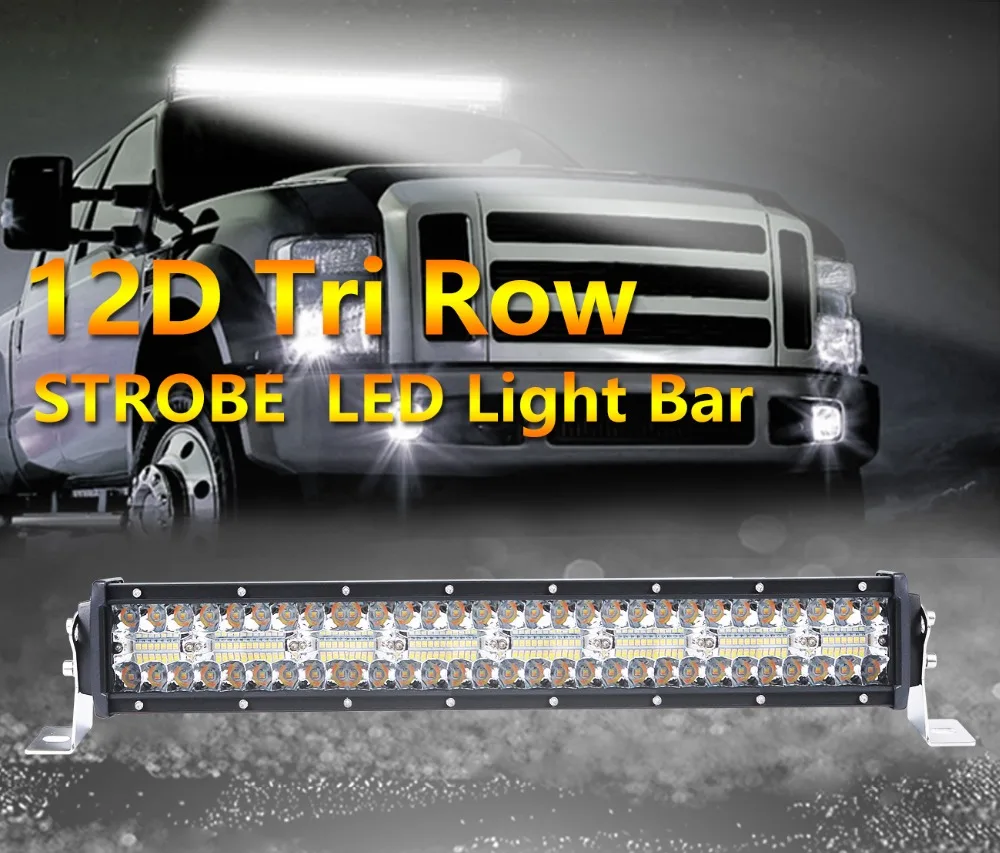 CO LIGHT 42 дюймов 3 ряда Led Light 4x4 внедорожный бар 780 Вт Стробоскопическая Светодиодная лампа для авто 4WD грузовик ATV 12 в 24 в трейлер рабочие огни 12 в 24 В