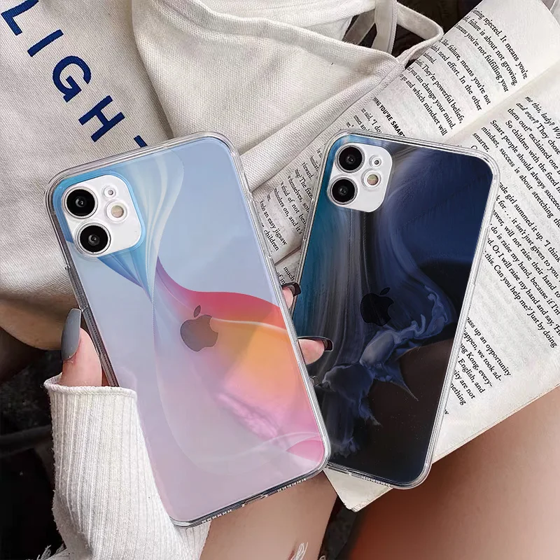 

Color Painting Paint Pigment Pattern phone case For iphone 11 12 13 Pro Max X XS MAX XR 7 8 Plus SE 2020 Back Clear Cover Fundas