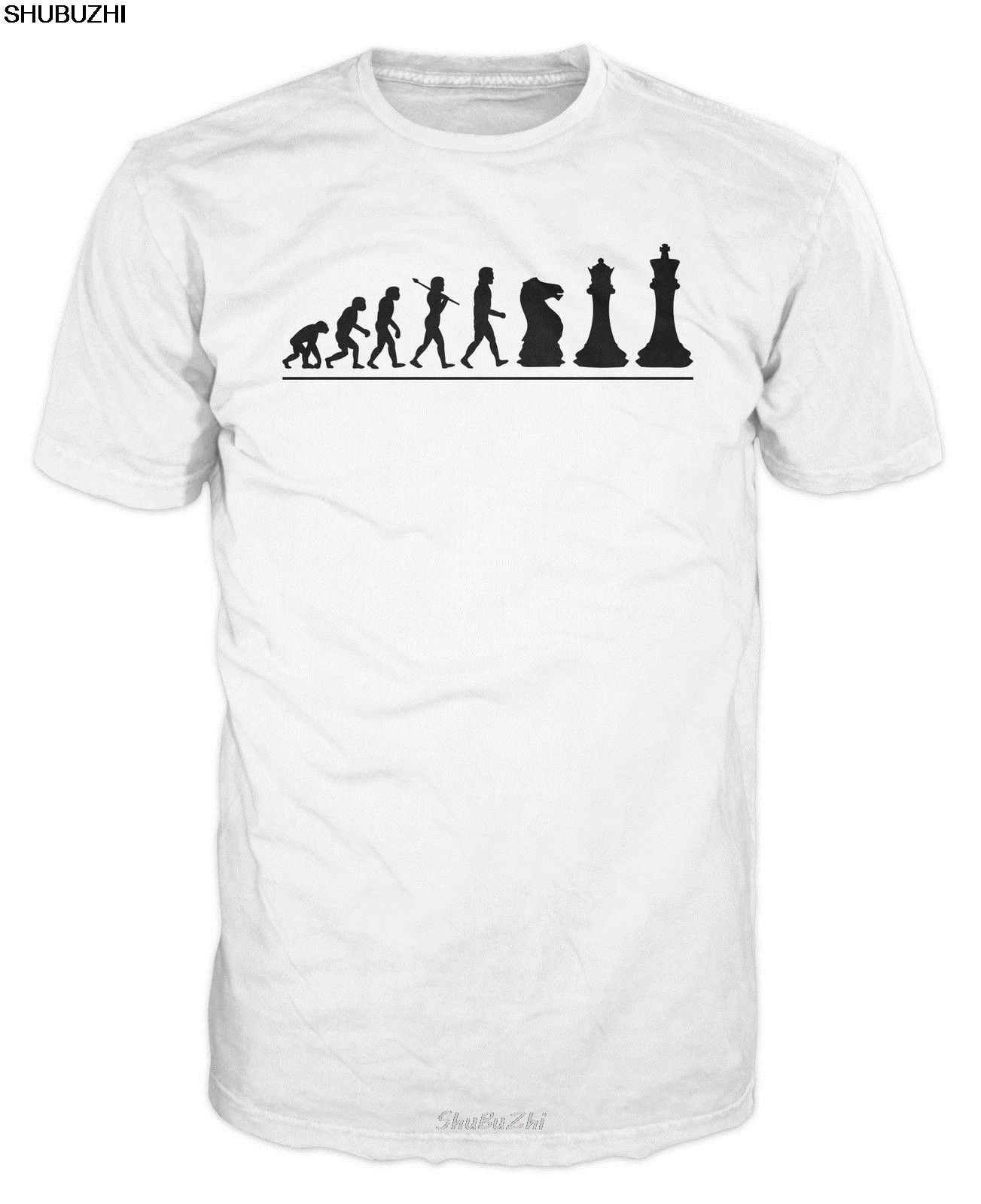 Шахматный игрок Эволюция Смешные ум настольная игра футболка классная