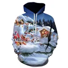 2021 Рождественская мужская толстовка с капюшоном с 3D принтом, Модный пуловер с капюшоном в виде снеговика на осень и зиму, детская одежда
