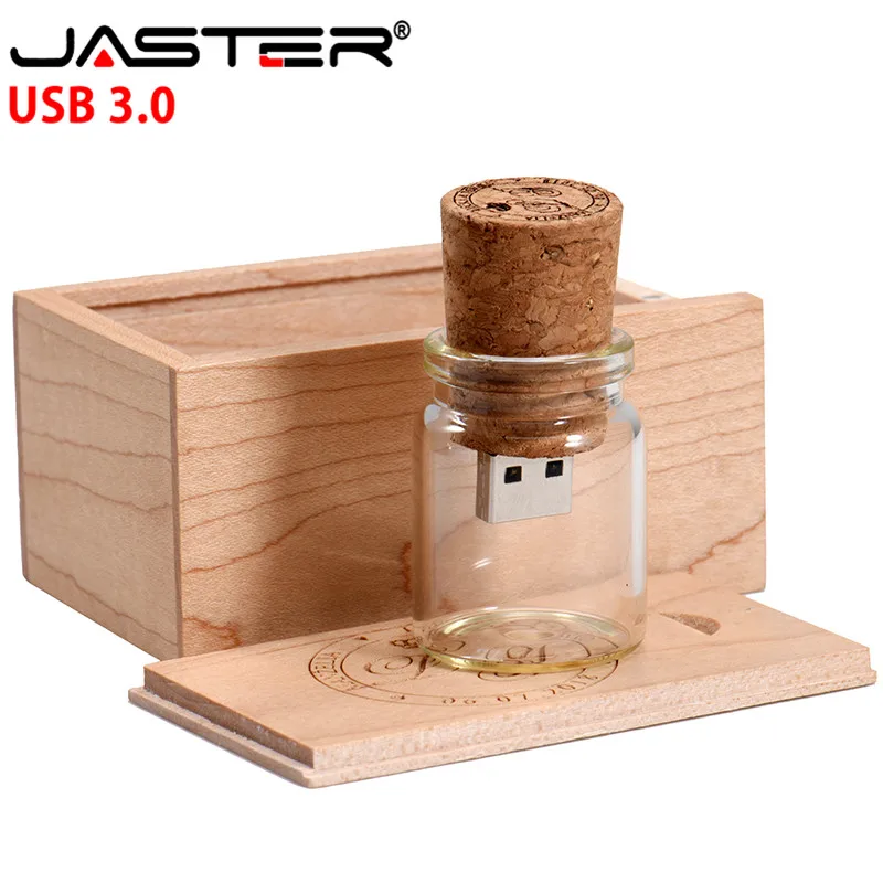 Деревянная коробка слайдер JASTER USB 3 0 + дрифтовая бутылка модель флэш накопителя 4