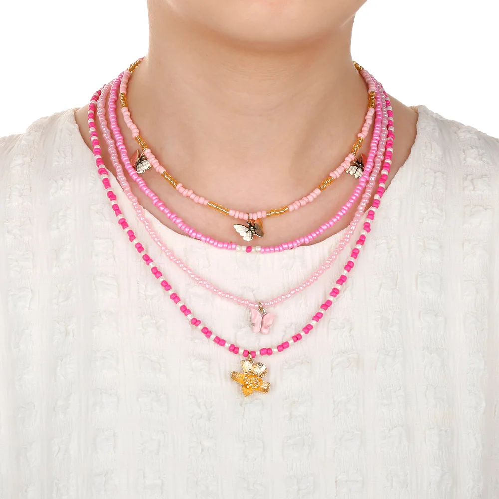 Wgoud Богемные аксессуары для ожерелья корейский стиль 2021 новое красочное плетеное