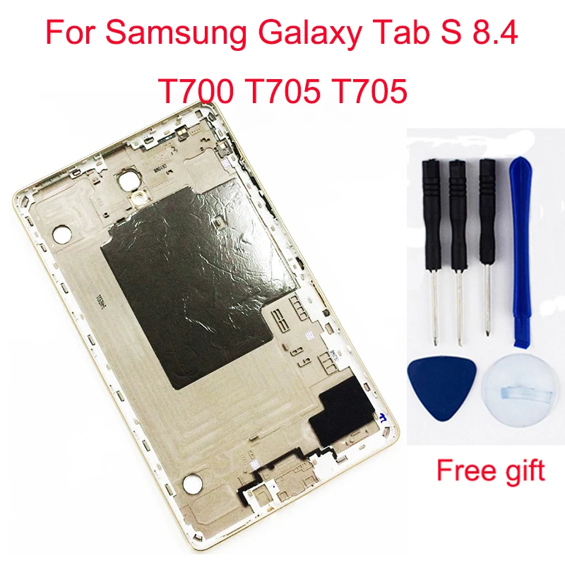 Белый/золотистый чехол для samsung Galaxy Tab S 8,4 T700 T705 T705 Touch S для задней крышки корпуса батареи, Сменный Чехол для двери батареи