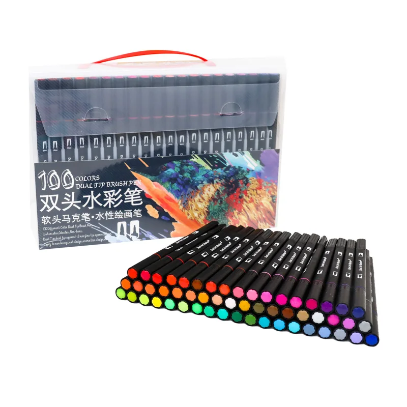 100 цветов водяные цветные маркеры для рисования набор профессиональных