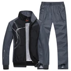 Костюм спортивный мужской повседневный из двух предметов, блестящий пиджак и брюки, брендовая одежда для фитнеса и тренировок, размеры 5XL