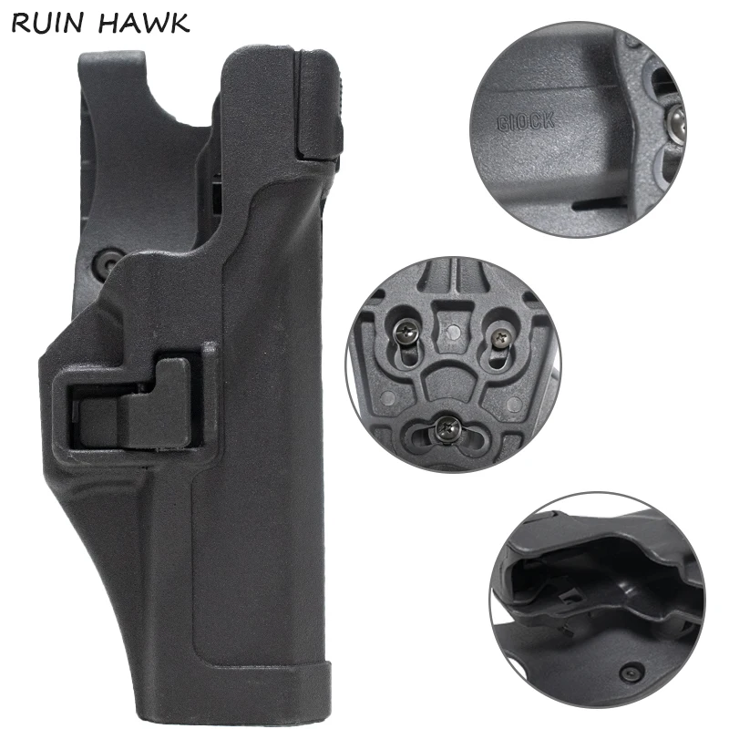 

Tactical Gun Holster For Glock 17 Airsoft Right Side Pistol Case Waist Belt Holster Hunting Accessories Without Light