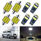 Набор сверхъярких светодиодных ламп белого цвета для Hyundai Santa fe 1 2 3 4 SM DM CM TM 2000-2020, внутренний купольный потолочный светильник, лампа с картой