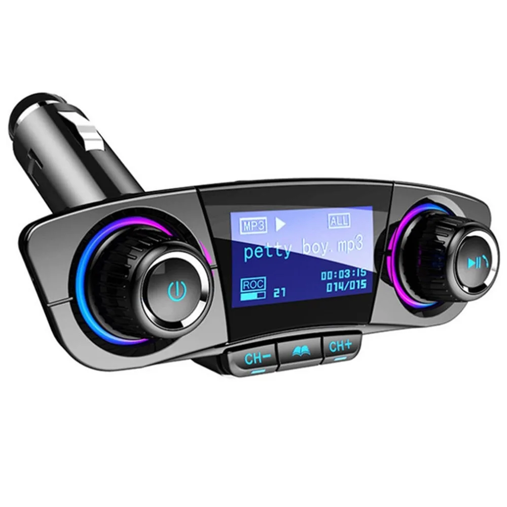 

ACCNIC LED Hands Free Wireless Bluetooth4.0 FM Transmitter Aux Modulator Car Auto Audio MP3 Player Dual USB Charger