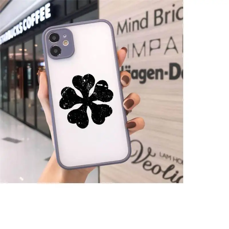 

Japan anime Black Clover Phone Cases matte transparent For iphone 7 8 11 12 plus mini x xs xr pro max cover