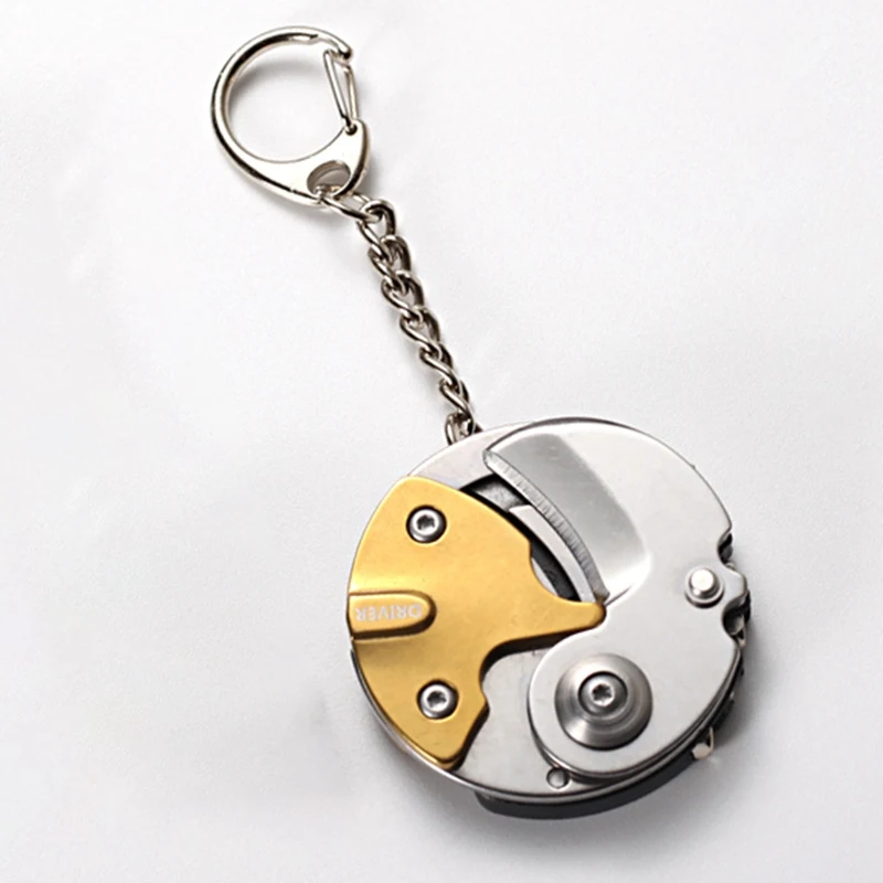 2-In-1 Outdoor Multifunction Keychain Tool Coin Mini Folding Screwdriver Pliers | Спорт и развлечения