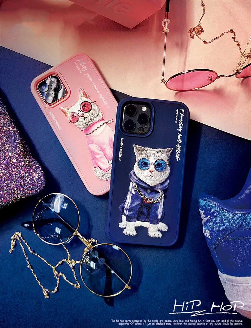 

Высококачественный чехол для телефона Apple iphone 12 12 мин 12 pro милый хип-хоп домашний питомец ручная работа Китайская вышивка Чехол для iphone 12 pro max