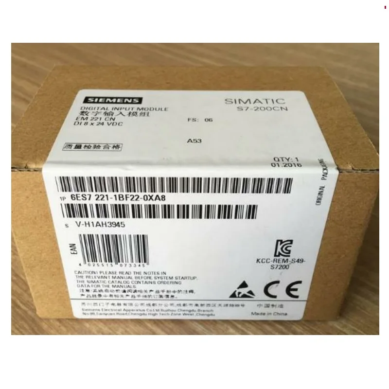 

6ES7222-1BF22-0XA0 S7-200 Digital Output Module 6ES7 222-1BF22-0XA0 EM222 8DO DC 24V 6ES72221BF220XA0