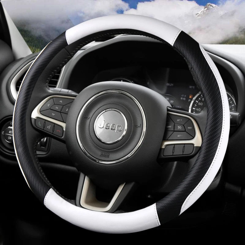 

PU Leather Car Steering-wheel Cover Opel astra Ix35 Kona steering wheel protective Decoration Car seat wheel Cover