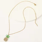 Женское ожерелье ручной работы, модное ожерелье из нержавеющей стали под золото в богемном стиле с бусинами в виде фруктов Миюки