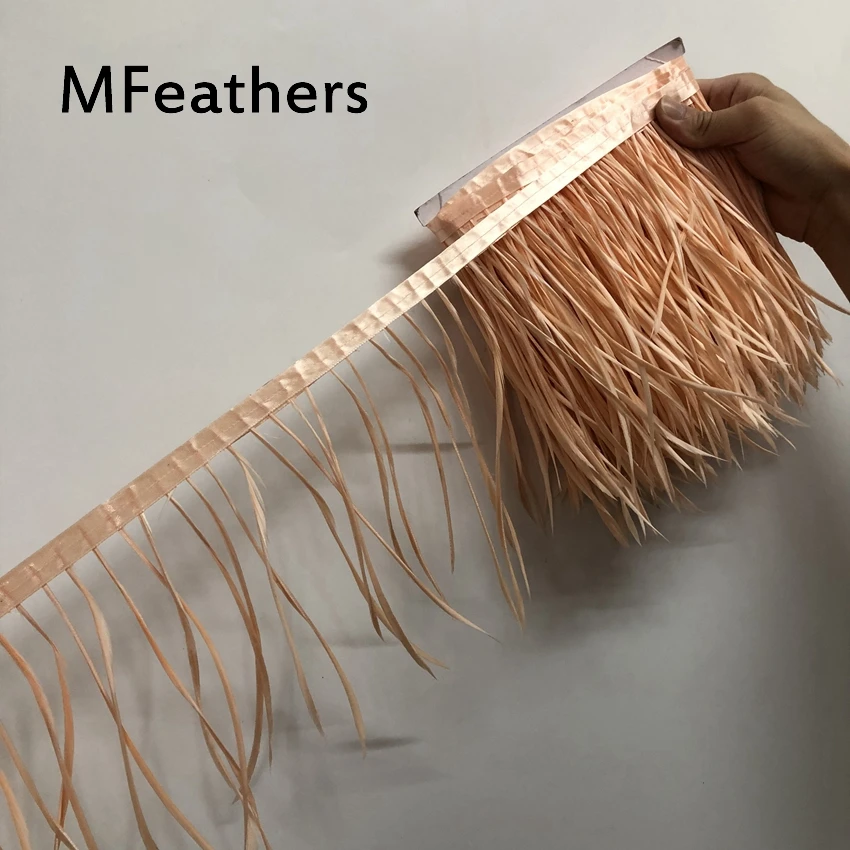 Лента из гусиных перьев mfeather лента золотого и желтого цвета для карнавала 5 м/лот