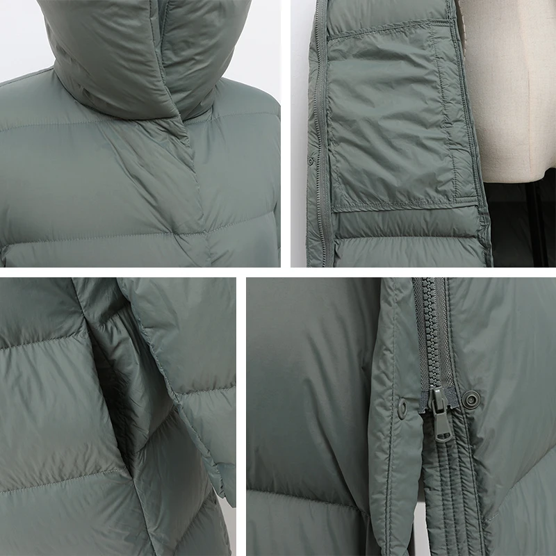 Fitaylor новый зимний женский пуховик ульсветильник кое Стеганое пальто 90% белый на