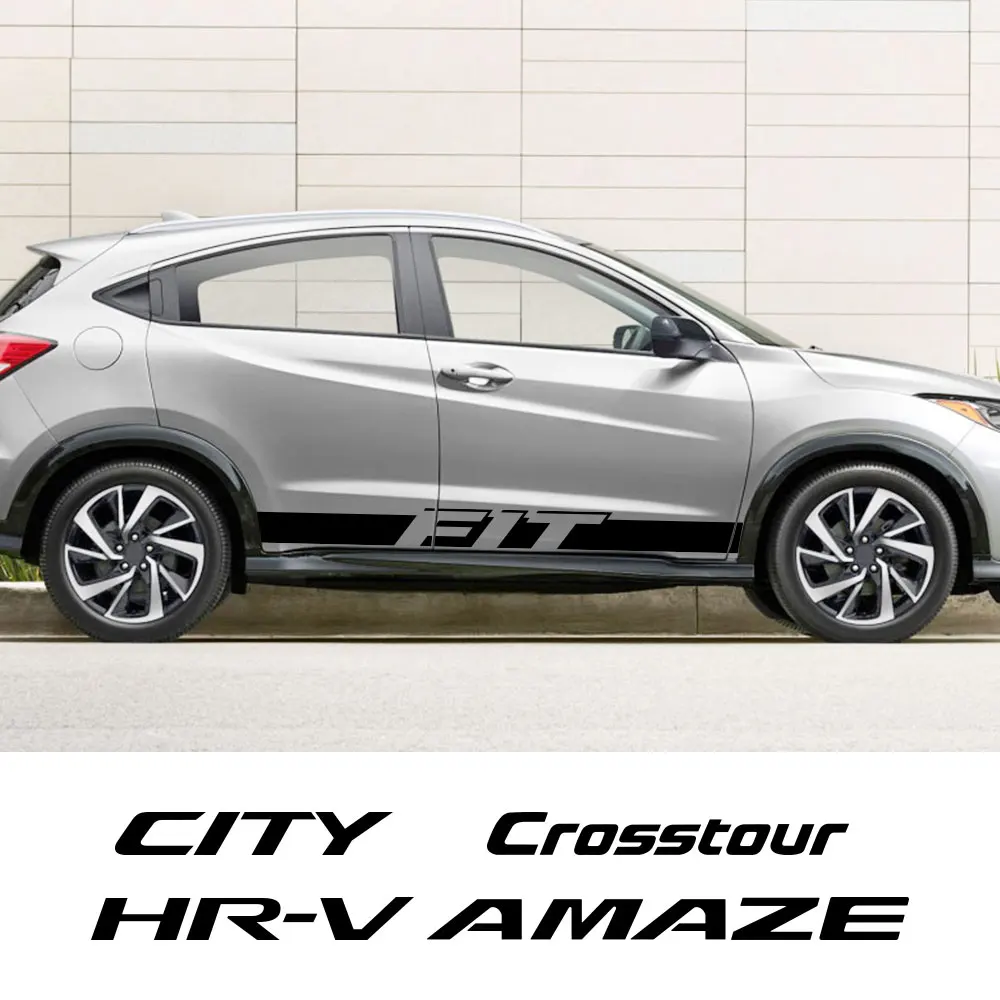 

2PCS Car Door Side Sticker For Honda FIT PASSPORT Ridgeline STEPWGN STREAM AMAZE BRIO BR-V CITY CROSSTOUR WR-V Auto Accessories