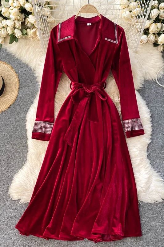 

2020 new fashion women's clothing Mid-Calf Solid Full dresses dress for women
