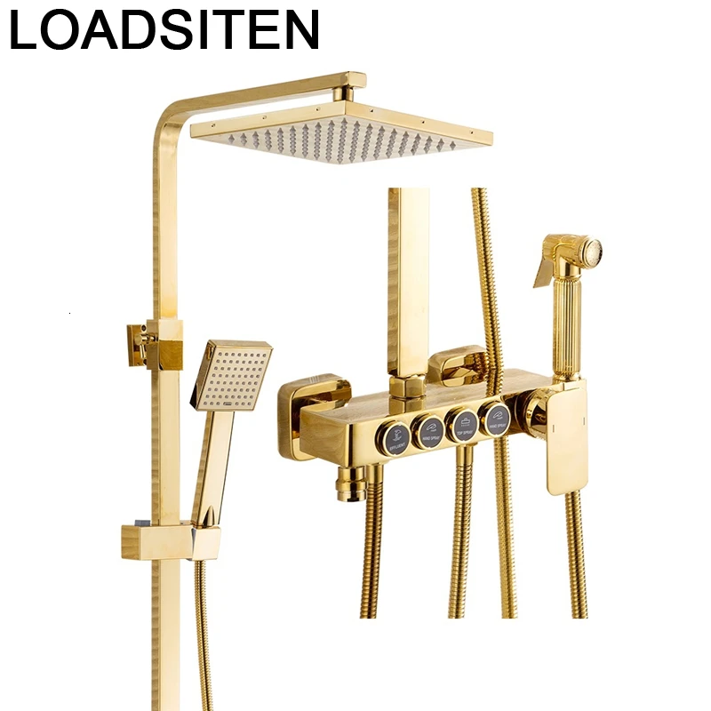 Набор черных электрических панельных душевых кабин для ванной комнаты |