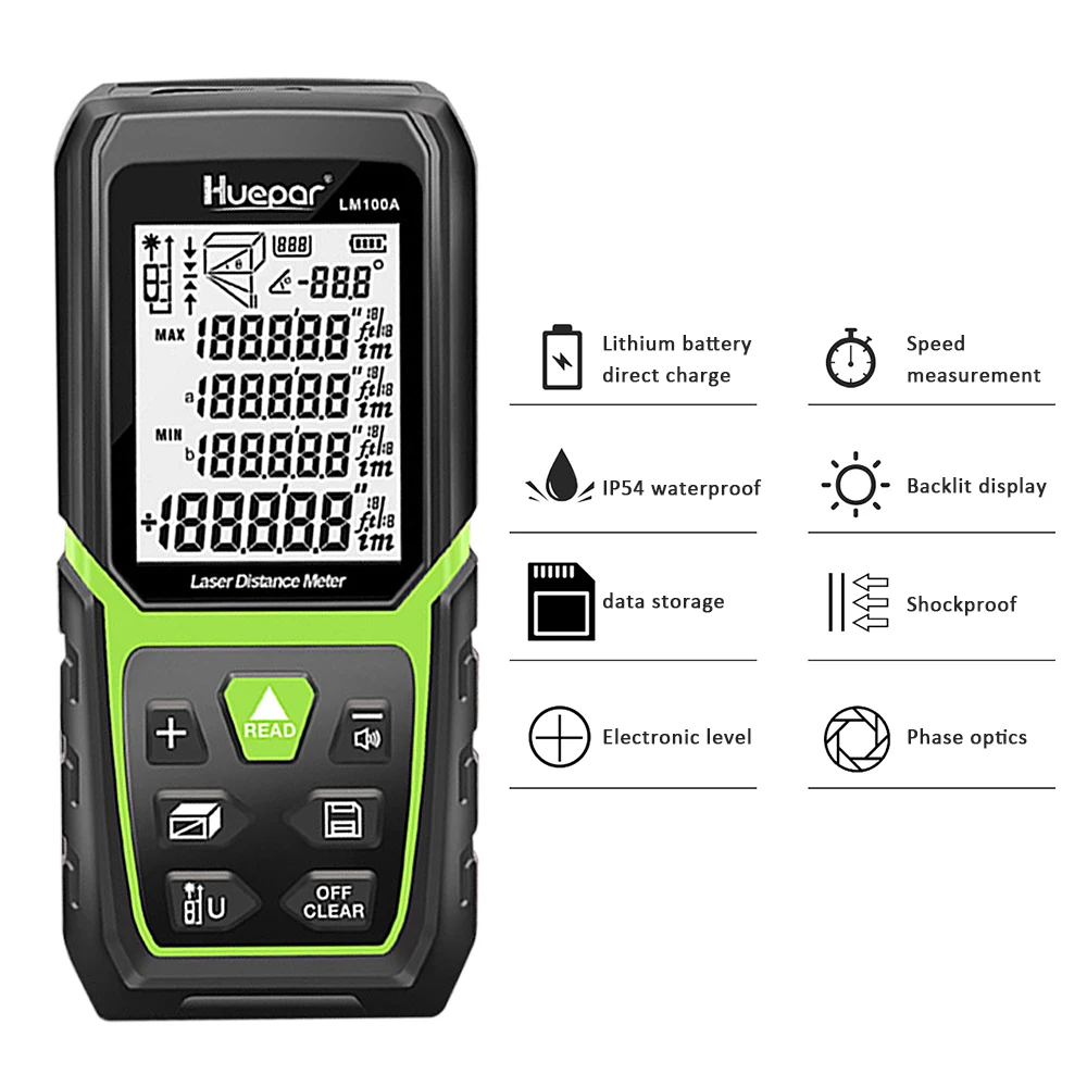 Лазерный измеритель расстояния электронный лазерный цифровой ленточный