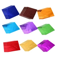 900pcs colorful aluminum foil paper tea wrapping paper gift food package paper for packaging chocolate 100pcs a pack glossy