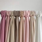 5 шт. шифоновый хиджаб шарф простые шарфы для женщин Головные шарфы для женщин мусульманский модный головной платок шаль головные шарфы мусульманская вуаль