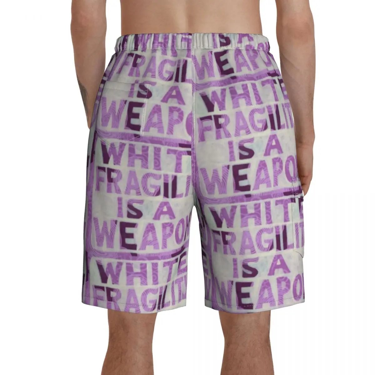 

Racism Board Shorts Men Beach Swimming Trunks Polyester Funny Swim Trunks
