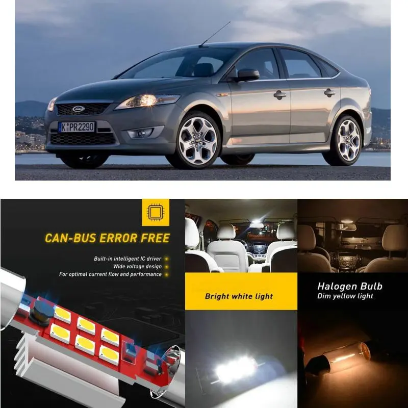 Светодиодный интерьер автомобиля огни для Ford mondeo 4 ba7 hatchack седан turnier универсал