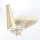 Витрина для конфет, 7 ярусов, в форме сердца, персонализированная, пирамида Mr  Mrs Ferrero Rocher, для свадьбы, шоколада, десерта