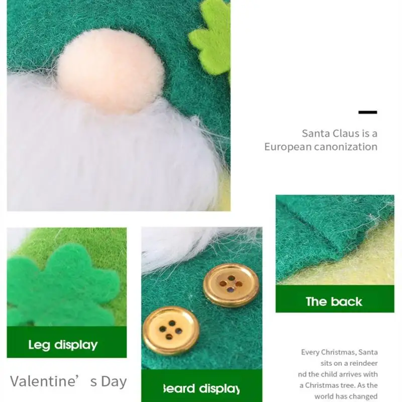 

Green Cute Christmas Cap Faceless Doll Little Figurine Ornament Decoration Nordic Gnome Old Man Doll Home Decor Baby Plush Doll