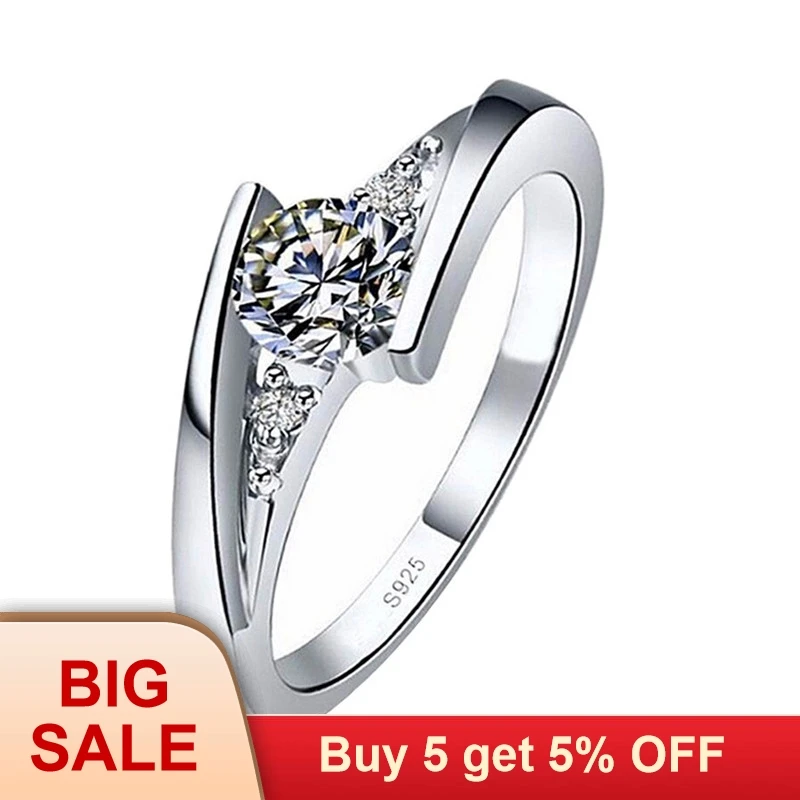 Роскошный женский комплект колец с кристаллами и большой королевой модные