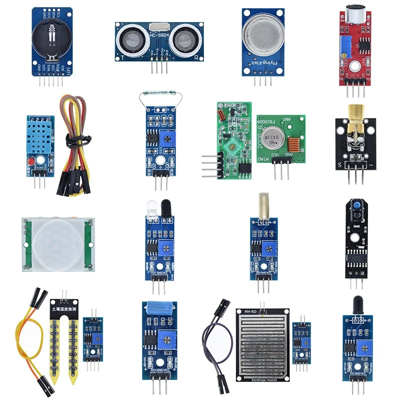 Завеса Raspberry pi 2 3 модуль датчика посылка HC SR04 501 DHT11 DS3231 KY 008 звук дождя почвы датчик
