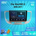 Автомагнитола 2DIN на Android 10 для Kia RIO 2 RIO2 2005-2011, GPS-навигация, автомагнитола, мультимедийный плеер, DSP, стерео приемник, Carplay