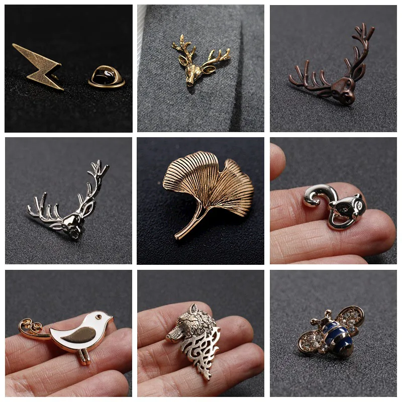 Винтажная металлическая заколка в виде насекомого животного птицы банта для