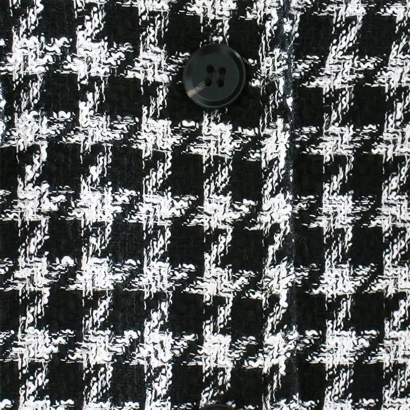 

Spring Houndstooth Long Sleeve Women's Coats Pockets Single Breasted Female Jackets 2021 New Trend Fashion Casual Ladies Coat