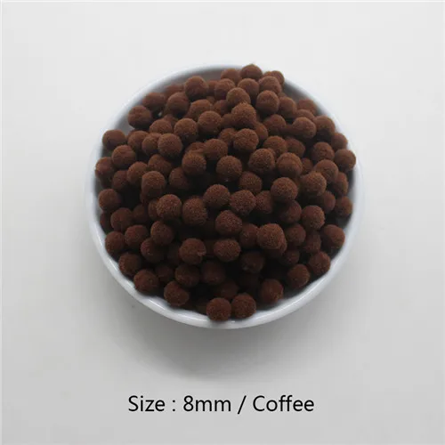 C 17 chocolate 2000 шт, 8 мм, много вариантов, помпоны, мягкие помпоны, меховые шарики, сделай сам, для дома, сада, свадьбы, украшения, цветы, венки, одежда - Цвет: C 17 chocolate